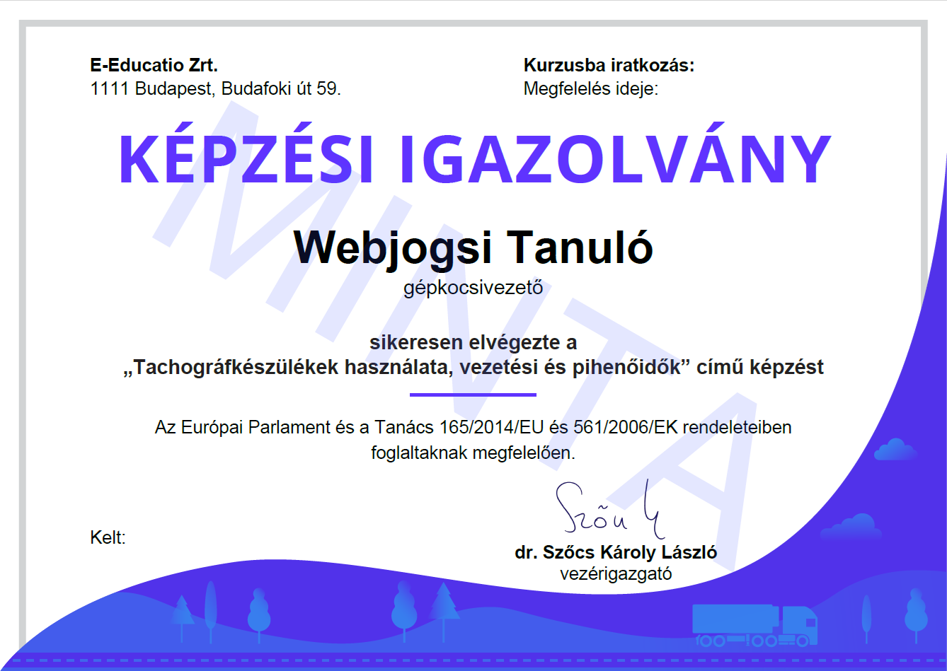 Képzési igazolvány (magyar)